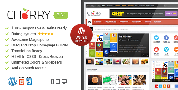 CherryMag Preview Wordpress Theme - Rating, Reviews, Preview, Demo & Download