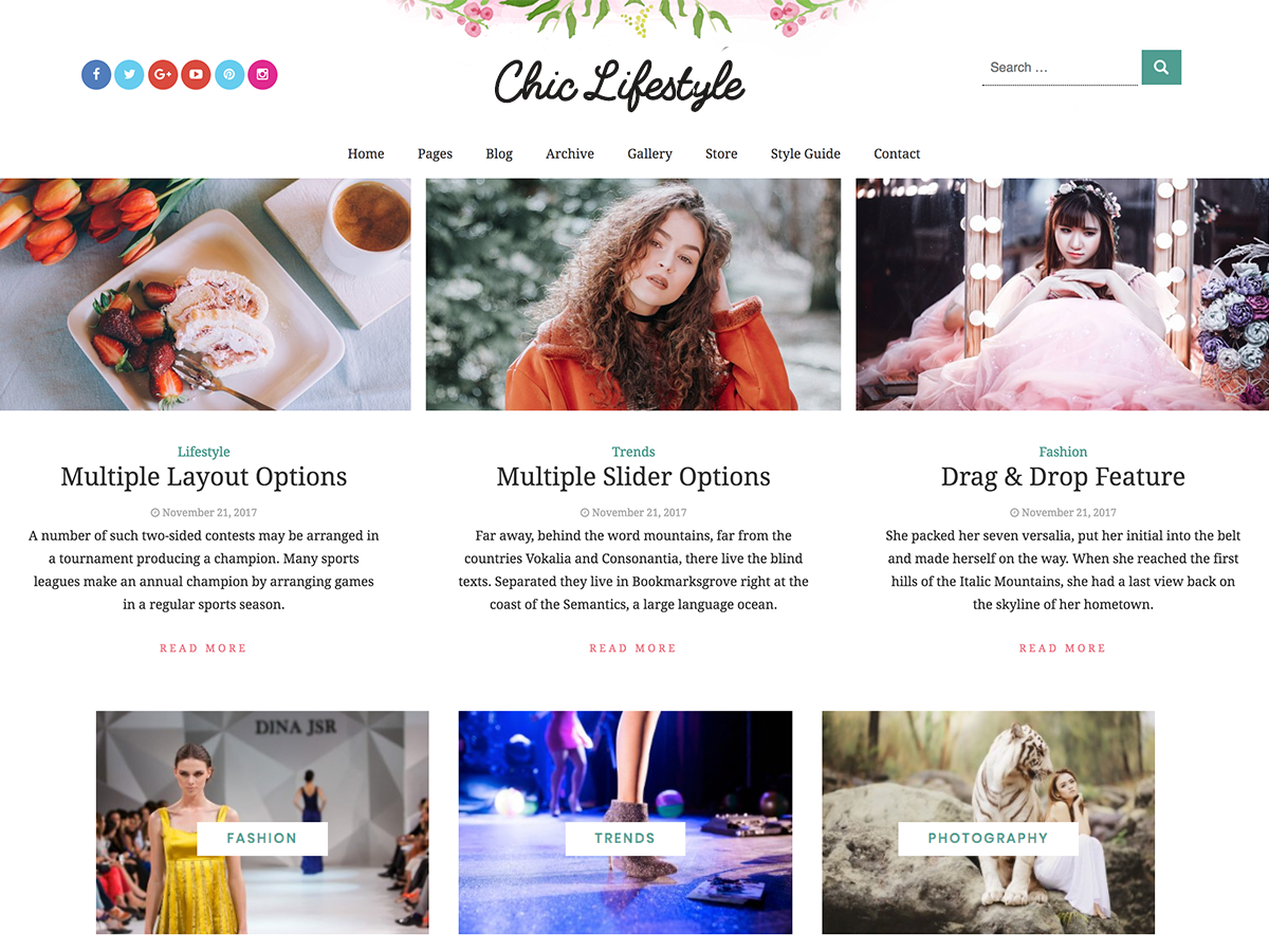 Chic Lifestyle Preview Wordpress Theme - Rating, Reviews, Preview, Demo & Download