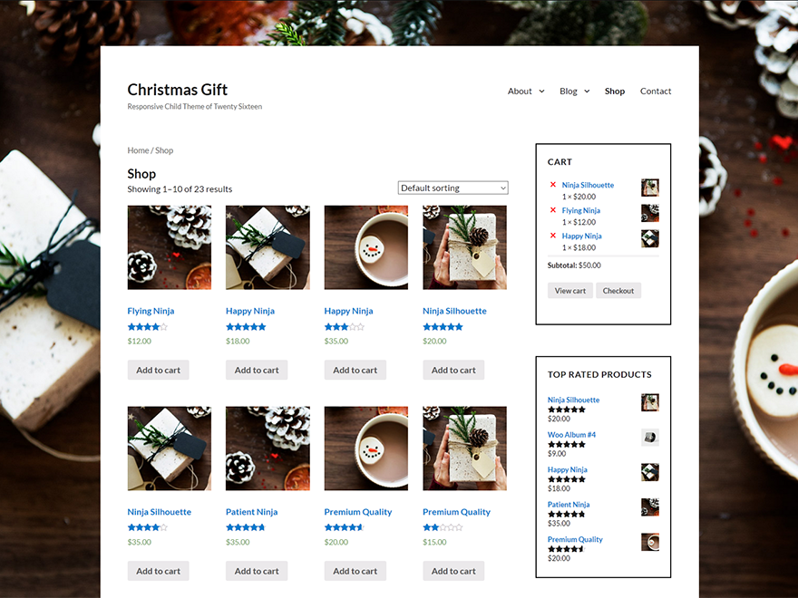 Christmas Gift Preview Wordpress Theme - Rating, Reviews, Preview, Demo & Download