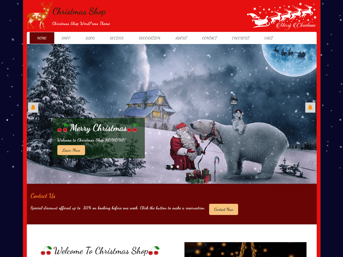 Christmas Shop Preview Wordpress Theme - Rating, Reviews, Preview, Demo & Download