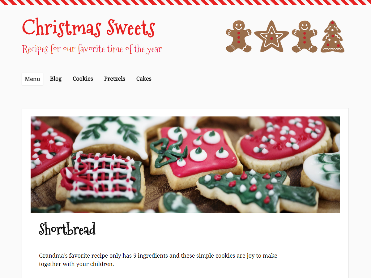 Christmas Sweets Preview Wordpress Theme - Rating, Reviews, Preview, Demo & Download