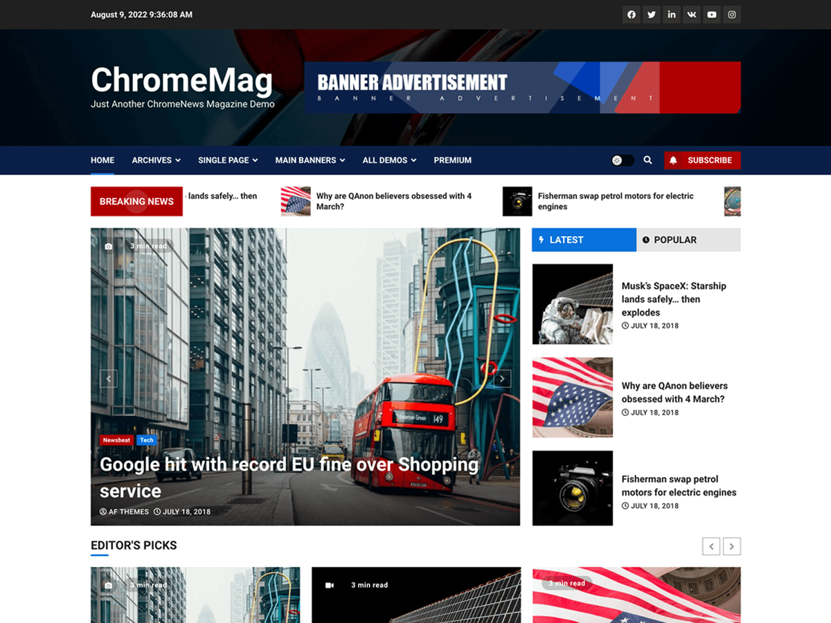 ChromeMag Preview Wordpress Theme - Rating, Reviews, Preview, Demo & Download