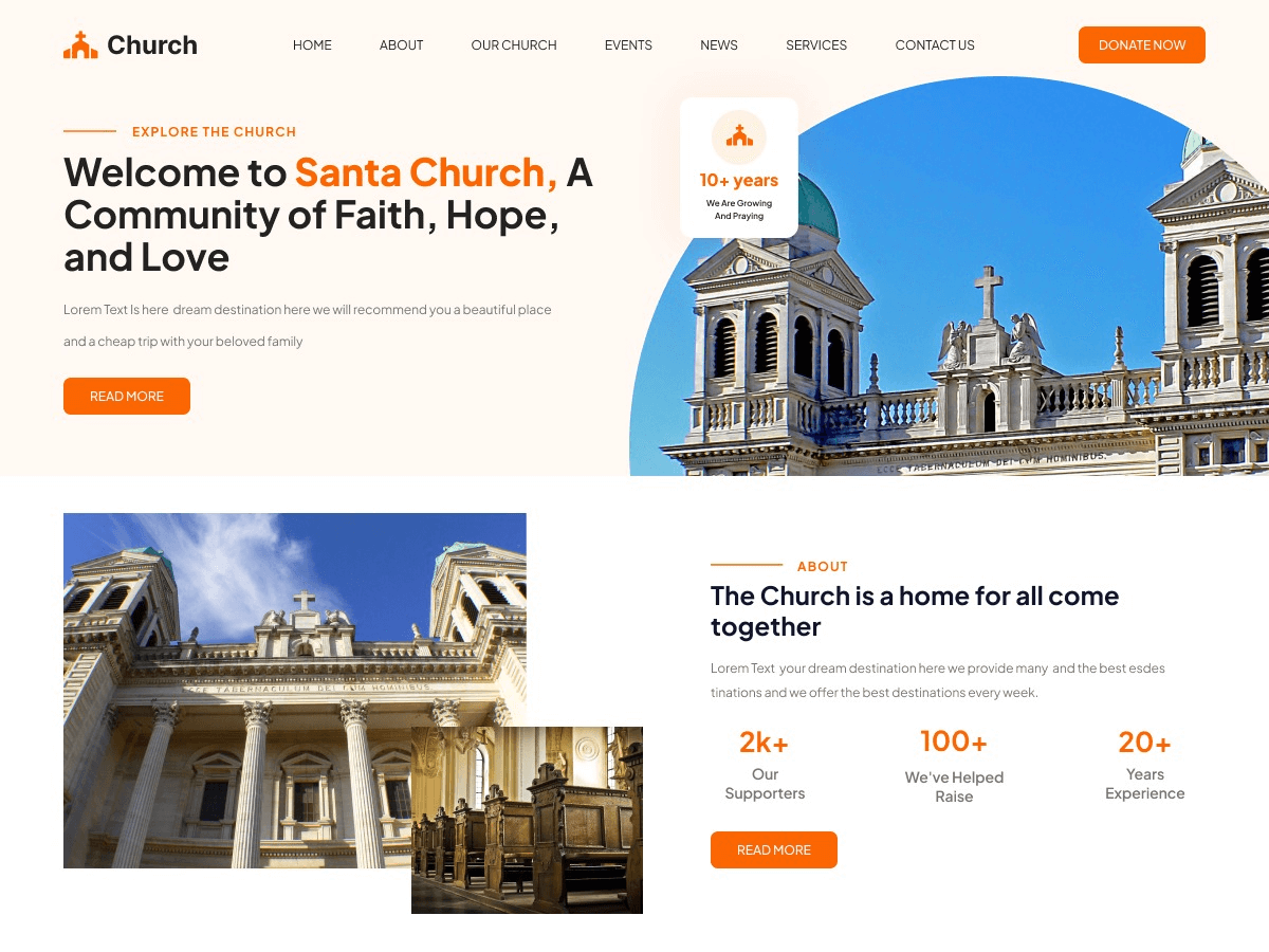 Church Services Preview Wordpress Theme - Rating, Reviews, Preview, Demo & Download