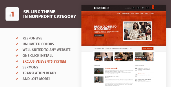 ChurcHope Preview Wordpress Theme - Rating, Reviews, Preview, Demo & Download