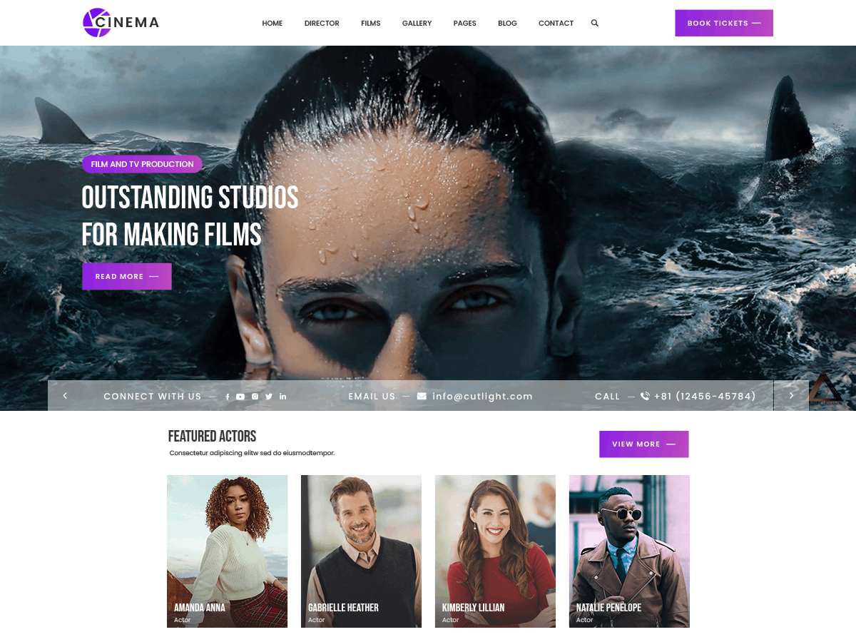 Cinema Theater Preview Wordpress Theme - Rating, Reviews, Preview, Demo & Download