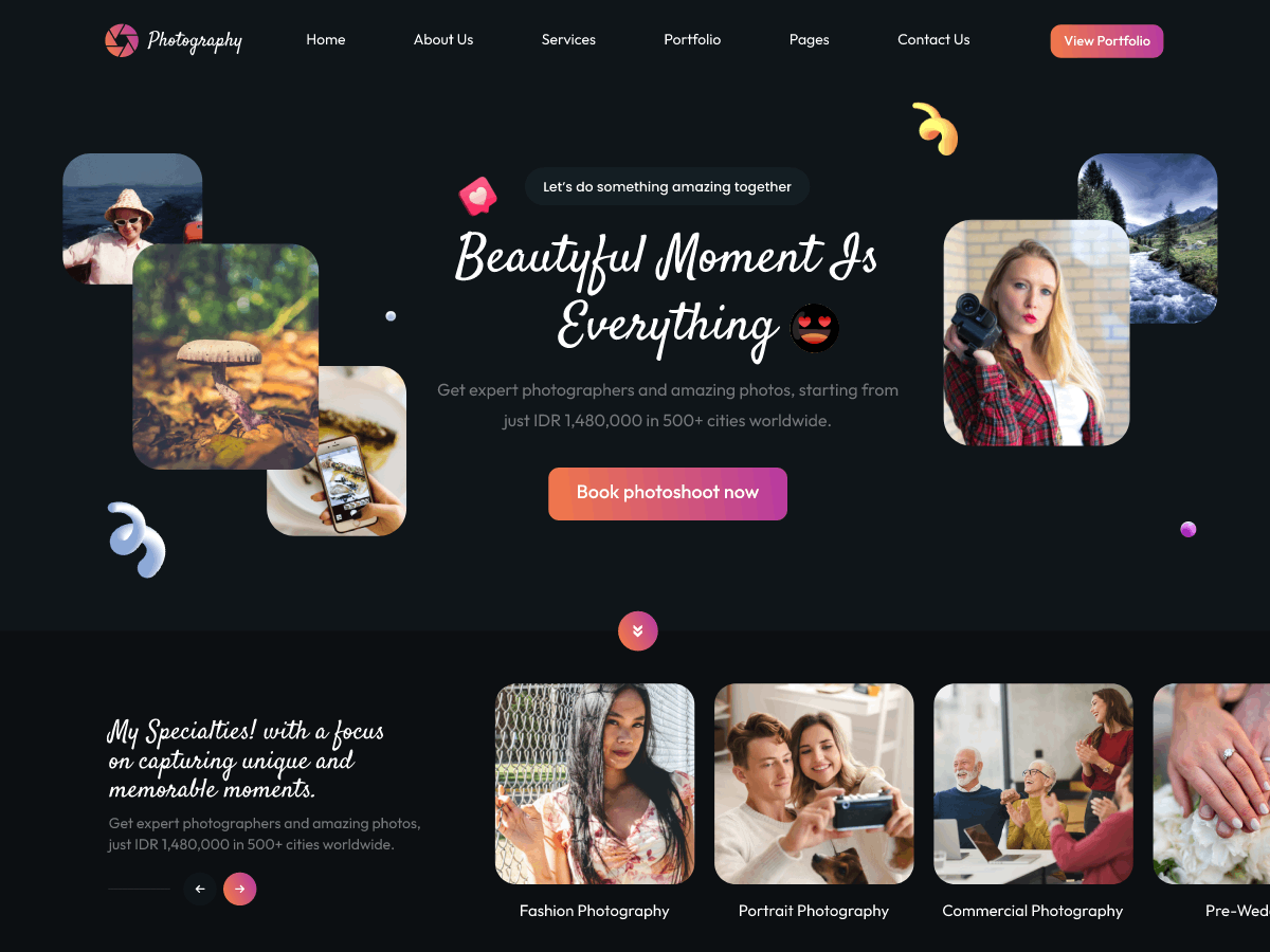 Cinematic Photographer Preview Wordpress Theme - Rating, Reviews, Preview, Demo & Download