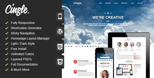 Cingle Preview Wordpress Theme - Rating, Reviews, Preview, Demo & Download