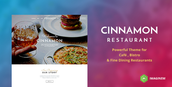 Cinnamon Restaurant Preview Wordpress Theme - Rating, Reviews, Preview, Demo & Download