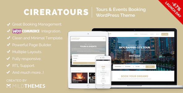 Cireratours Preview Wordpress Theme - Rating, Reviews, Preview, Demo & Download