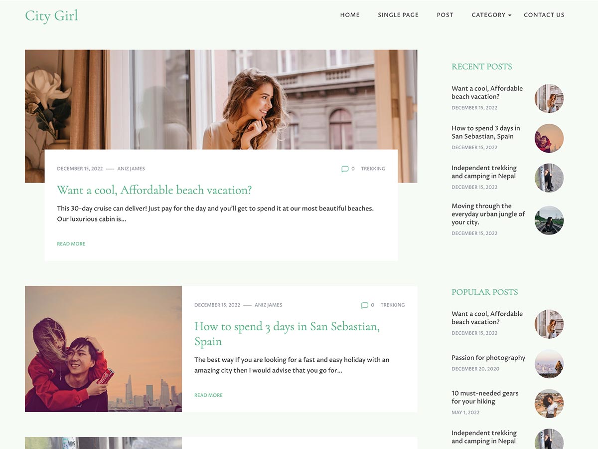 City Girl Preview Wordpress Theme - Rating, Reviews, Preview, Demo & Download