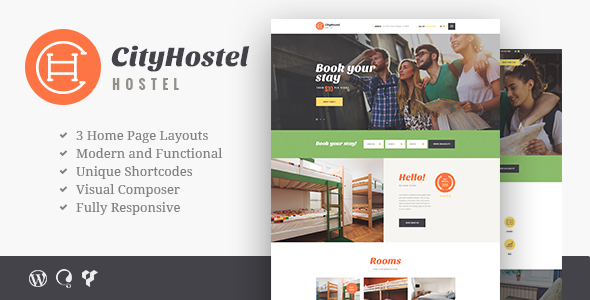 City Hostel Preview Wordpress Theme - Rating, Reviews, Preview, Demo & Download