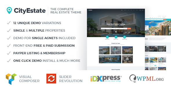 CityEstate Preview Wordpress Theme - Rating, Reviews, Preview, Demo & Download