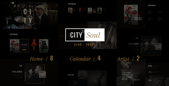 CitySoul Music Preview Wordpress Theme - Rating, Reviews, Preview, Demo & Download