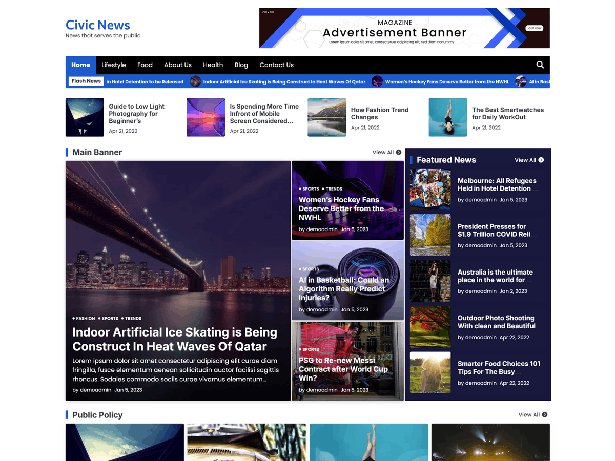 Civic News Preview Wordpress Theme - Rating, Reviews, Preview, Demo & Download