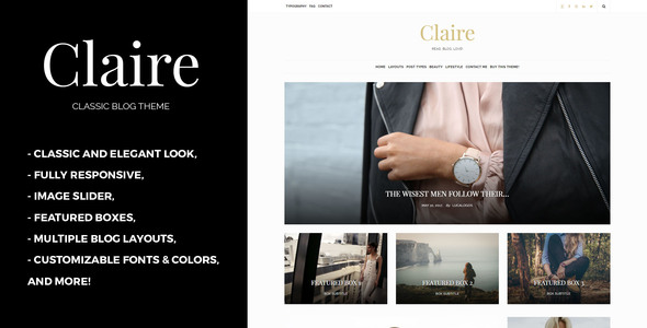 Claire Preview Wordpress Theme - Rating, Reviews, Preview, Demo & Download