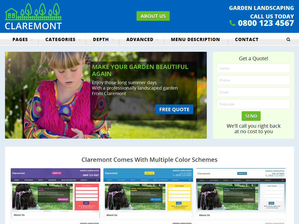 Claremont Preview Wordpress Theme - Rating, Reviews, Preview, Demo & Download