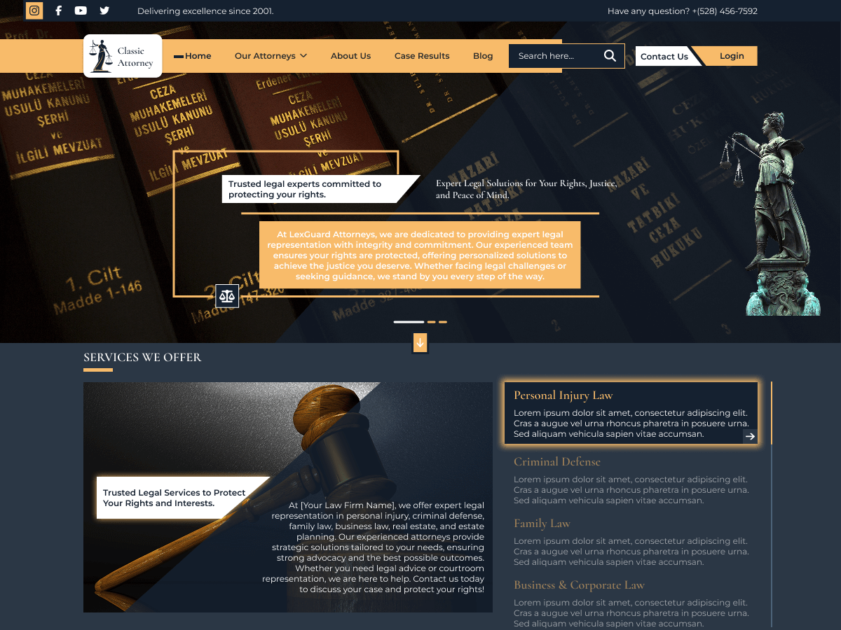 Classic Attorney Preview Wordpress Theme - Rating, Reviews, Preview, Demo & Download