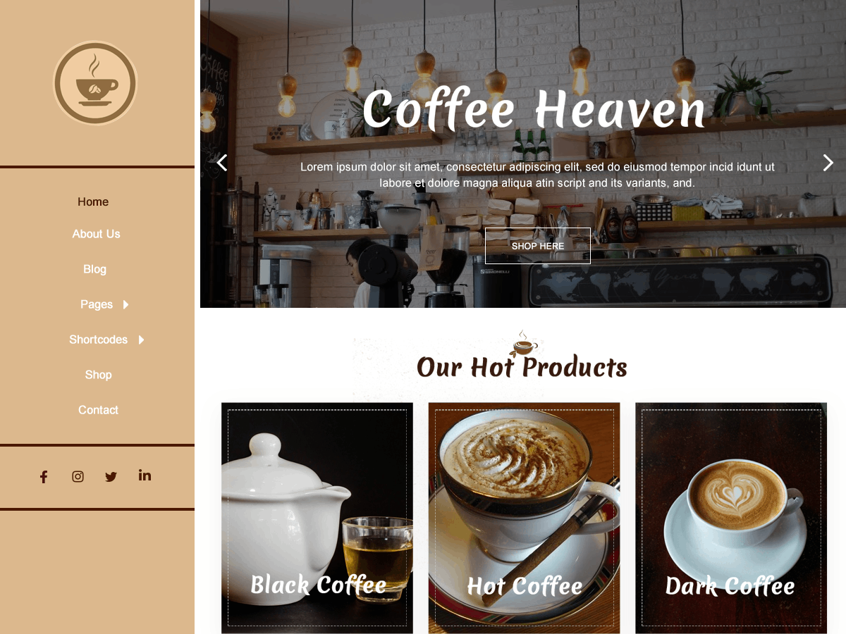 Classic Coffee Preview Wordpress Theme - Rating, Reviews, Preview, Demo & Download
