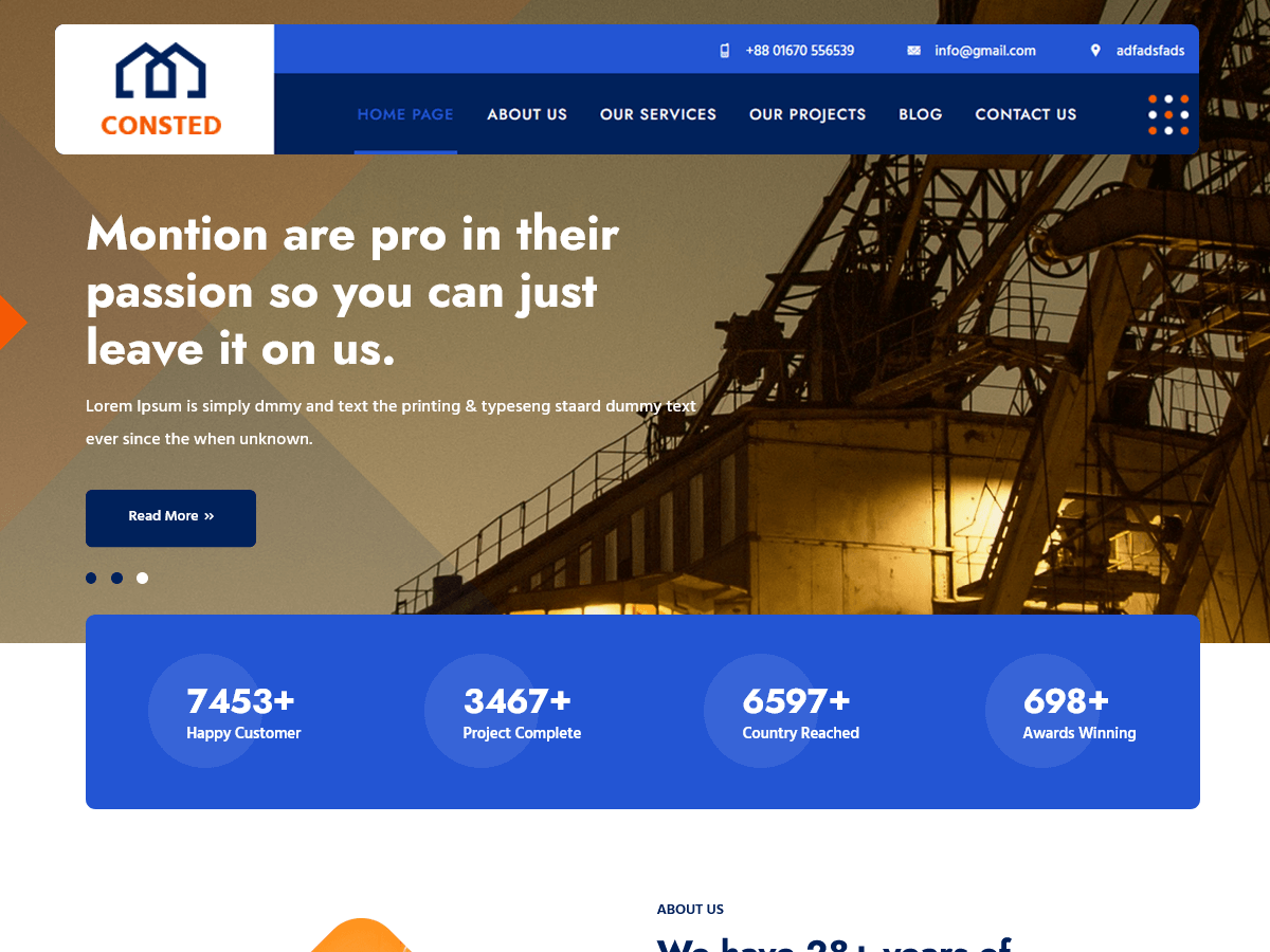 Classic Construction Preview Wordpress Theme - Rating, Reviews, Preview, Demo & Download
