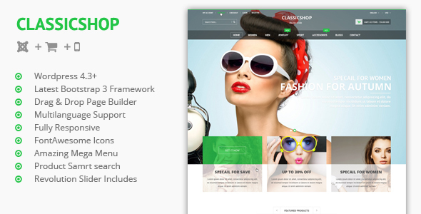 ClassicShop Preview Wordpress Theme - Rating, Reviews, Preview, Demo & Download