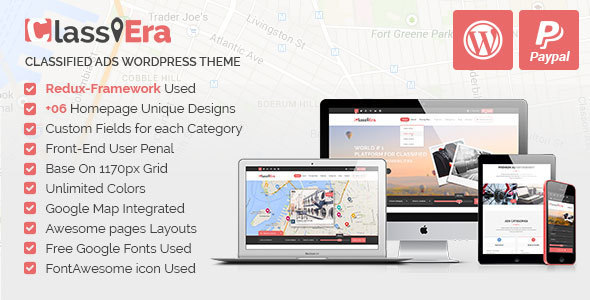 Classiera Preview Wordpress Theme - Rating, Reviews, Preview, Demo & Download