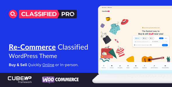 ClassifiedPro Preview Wordpress Theme - Rating, Reviews, Preview, Demo & Download