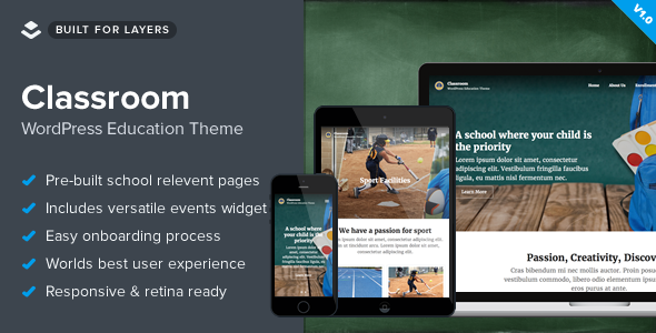 Classroom Preview Wordpress Theme - Rating, Reviews, Preview, Demo & Download
