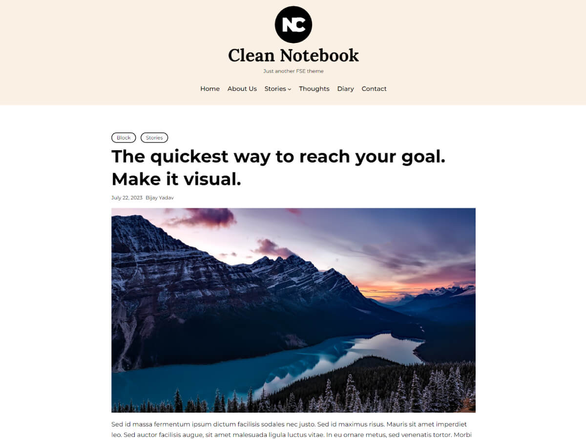 Clean Notebook Preview Wordpress Theme - Rating, Reviews, Preview, Demo & Download