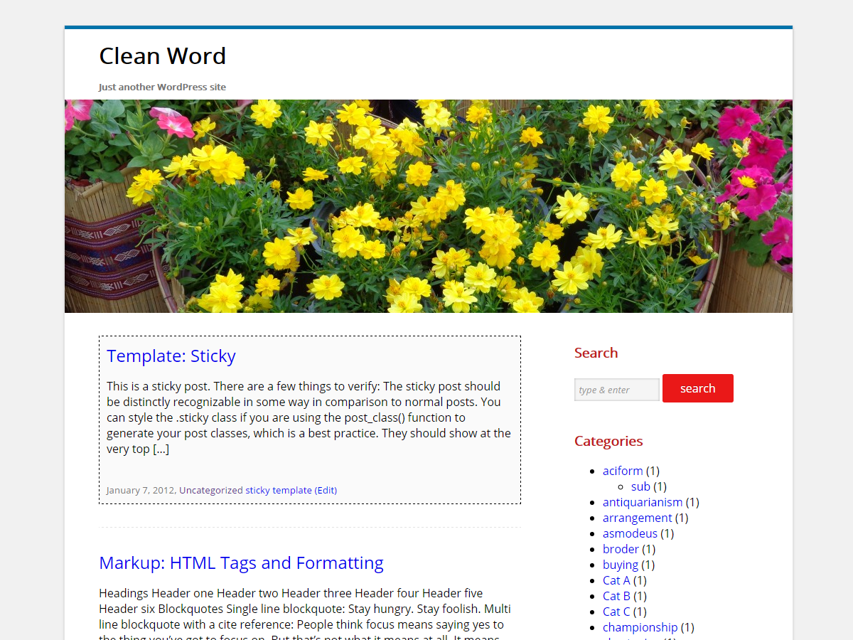 Clean Word Preview Wordpress Theme - Rating, Reviews, Preview, Demo & Download