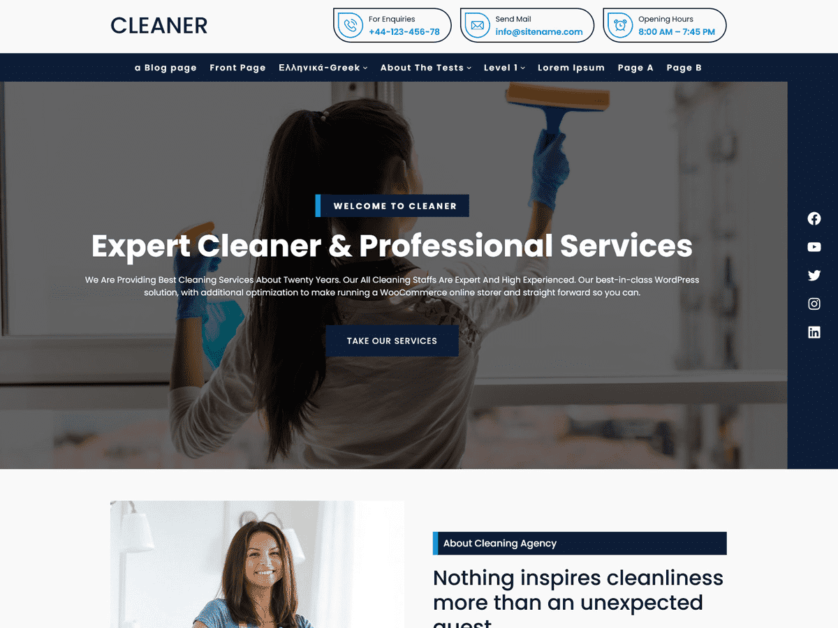 Cleaner Preview Wordpress Theme - Rating, Reviews, Preview, Demo & Download
