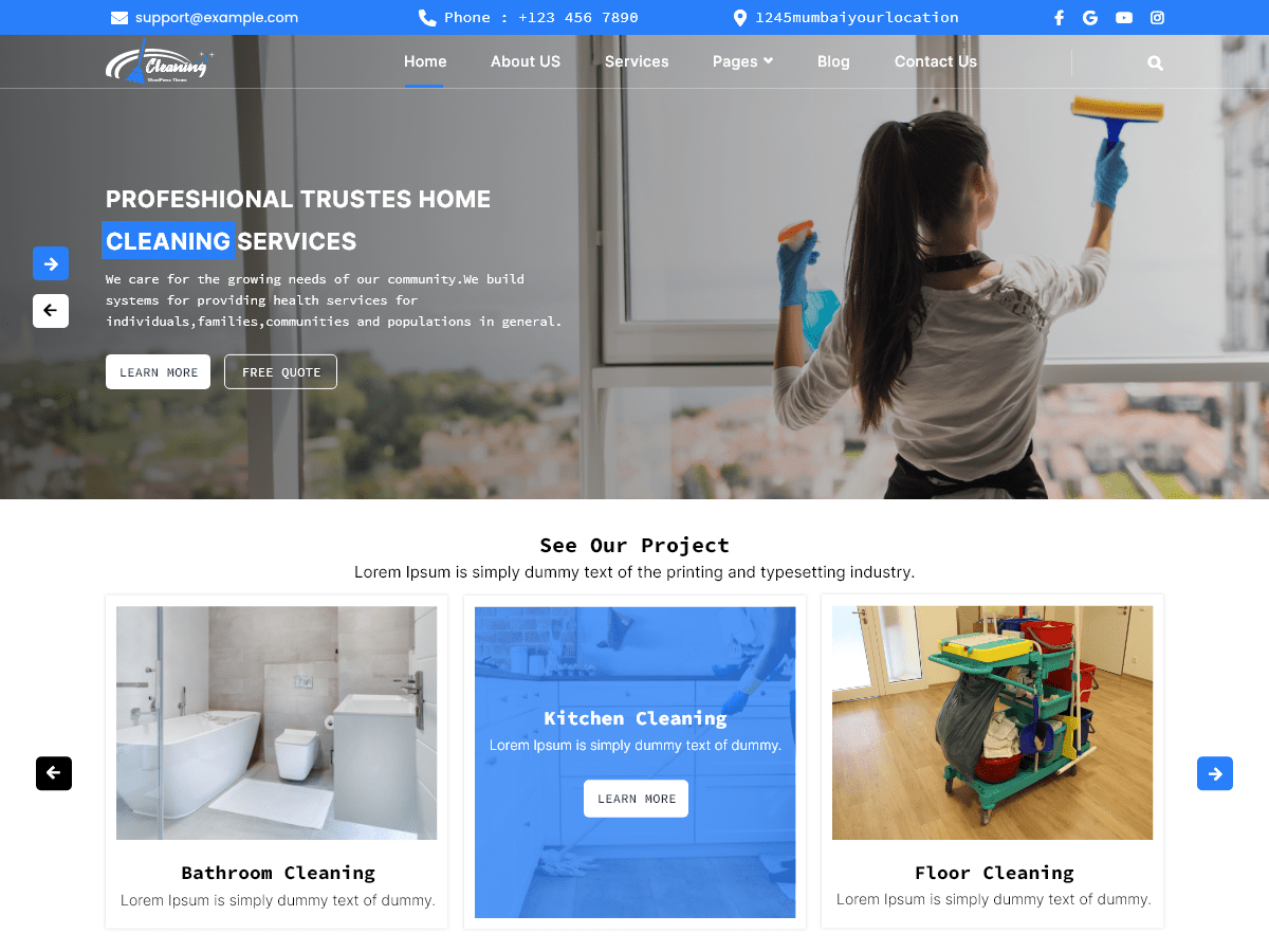 Cleaning Equipment Preview Wordpress Theme - Rating, Reviews, Preview, Demo & Download