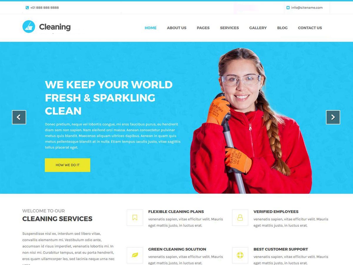 Cleaning Lite Preview Wordpress Theme - Rating, Reviews, Preview, Demo & Download