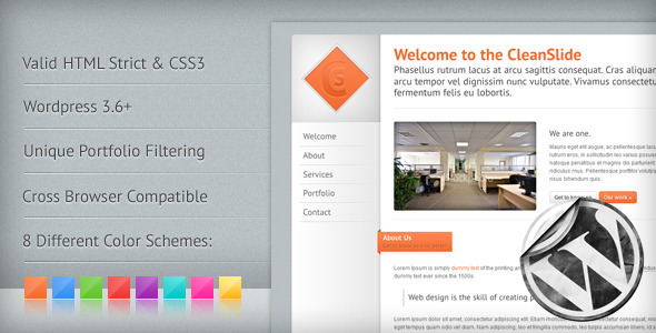 CleanSlide Preview Wordpress Theme - Rating, Reviews, Preview, Demo & Download