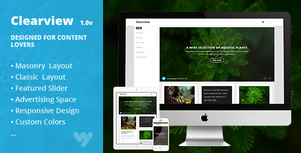 Clearview Wp Preview Wordpress Theme - Rating, Reviews, Preview, Demo & Download