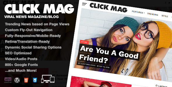 Click Mag Preview Wordpress Theme - Rating, Reviews, Preview, Demo & Download