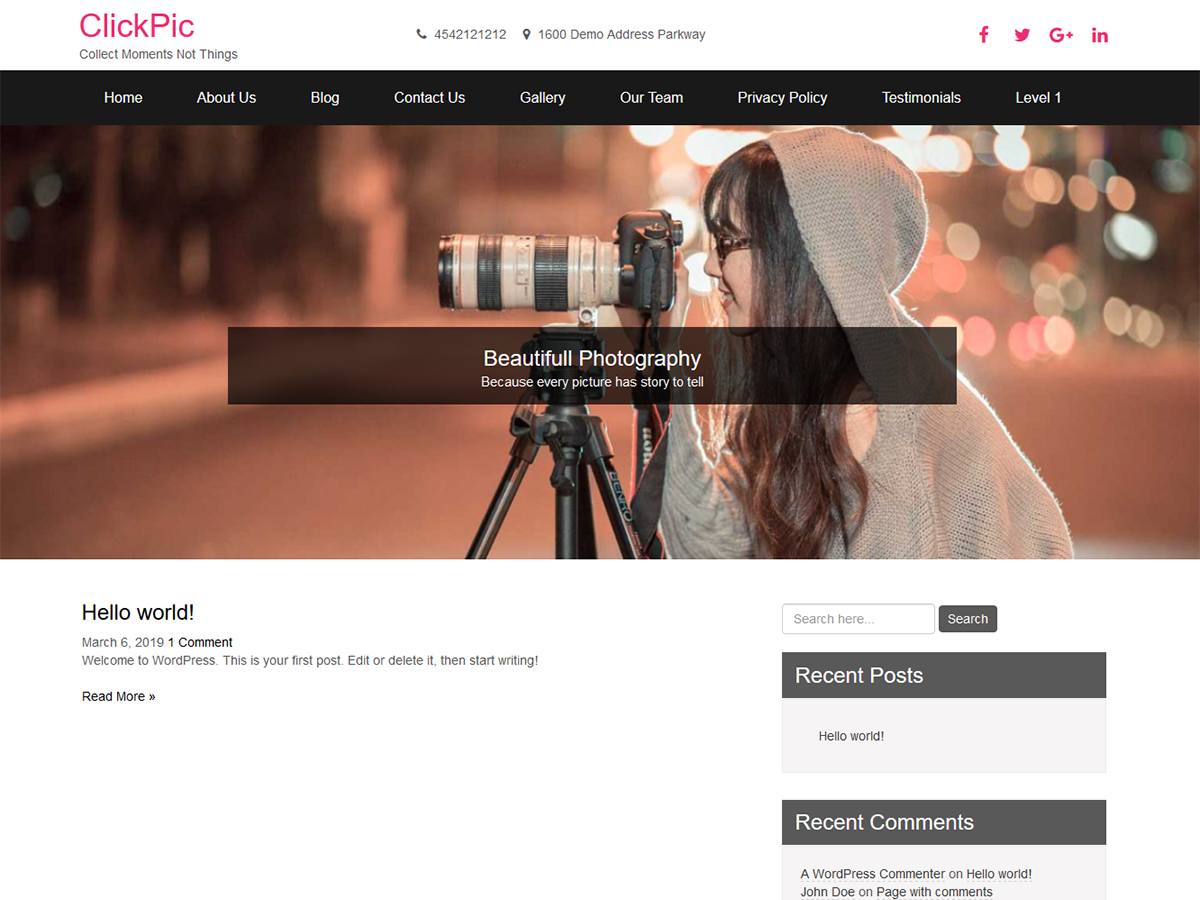 ClickPic Preview Wordpress Theme - Rating, Reviews, Preview, Demo & Download
