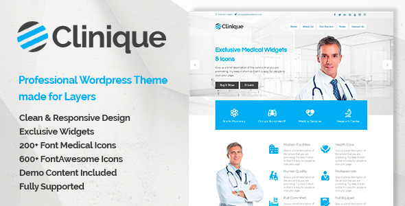 Clinique Preview Wordpress Theme - Rating, Reviews, Preview, Demo & Download