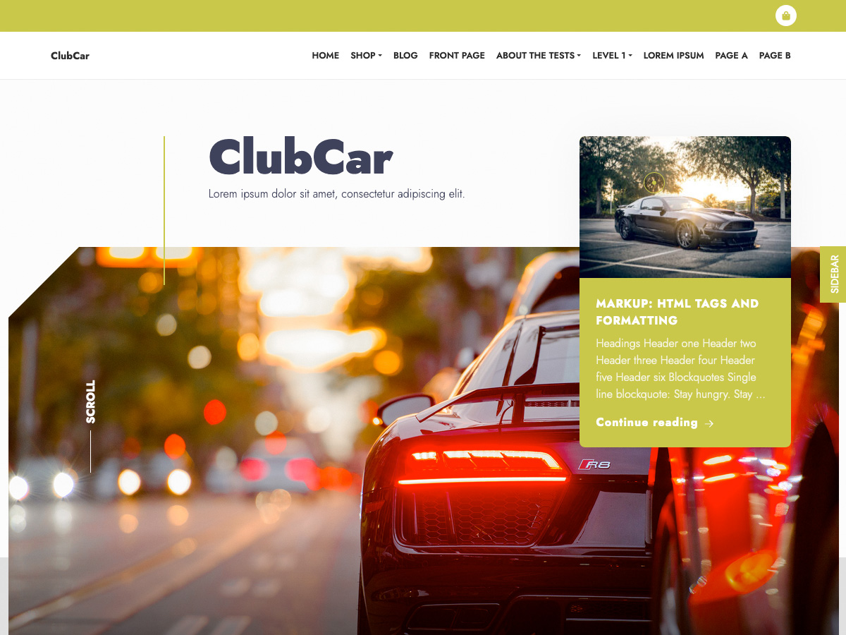 ClubCar Preview Wordpress Theme - Rating, Reviews, Preview, Demo & Download