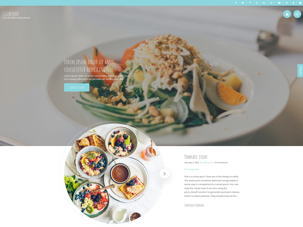 ClubFood Preview Wordpress Theme - Rating, Reviews, Preview, Demo & Download