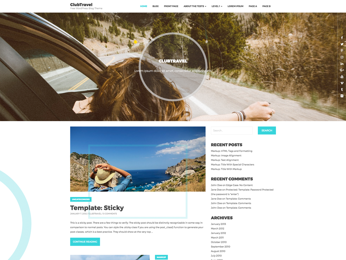 ClubTravel Preview Wordpress Theme - Rating, Reviews, Preview, Demo & Download