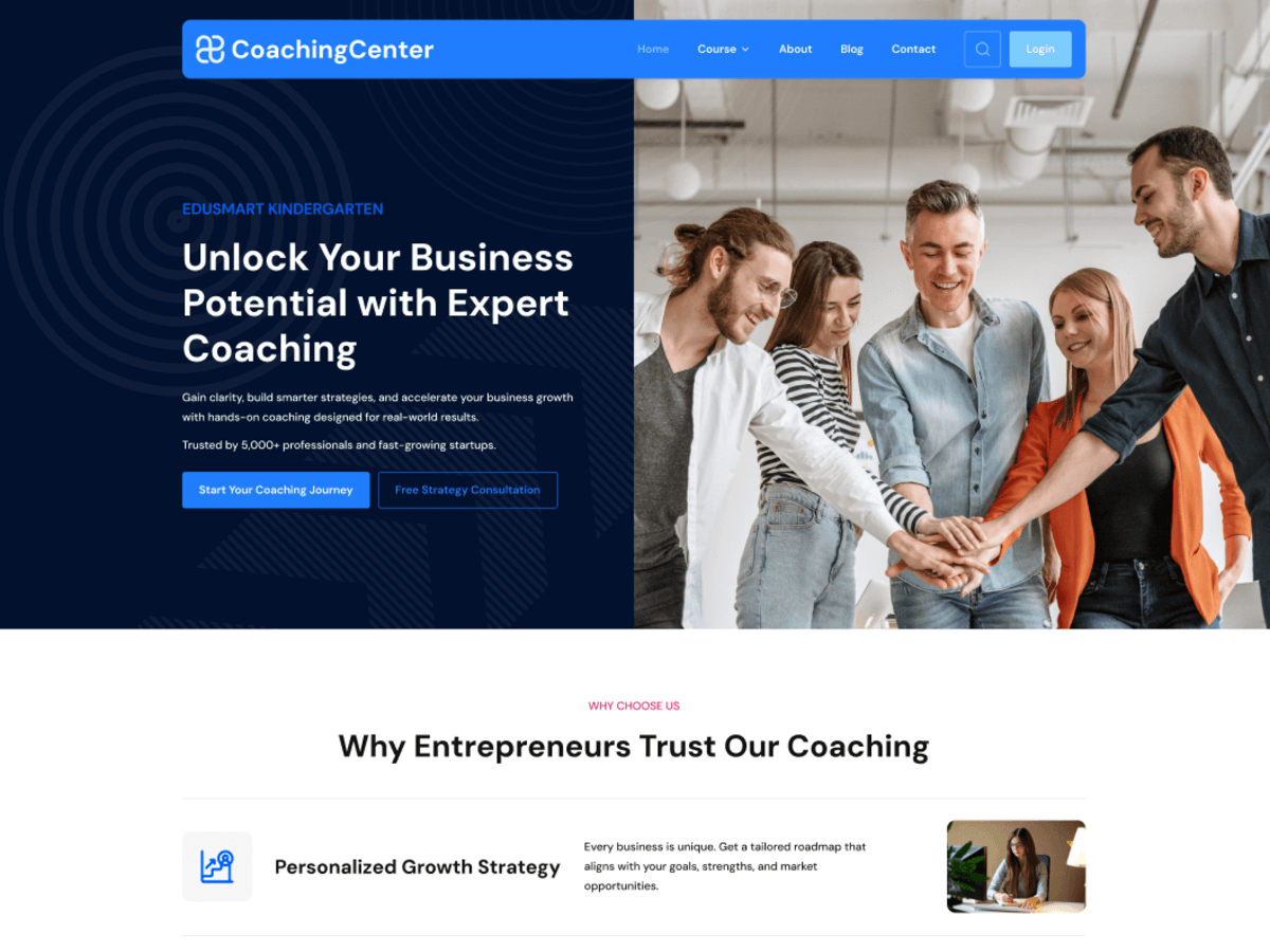 Coaching Center Preview Wordpress Theme - Rating, Reviews, Preview, Demo & Download