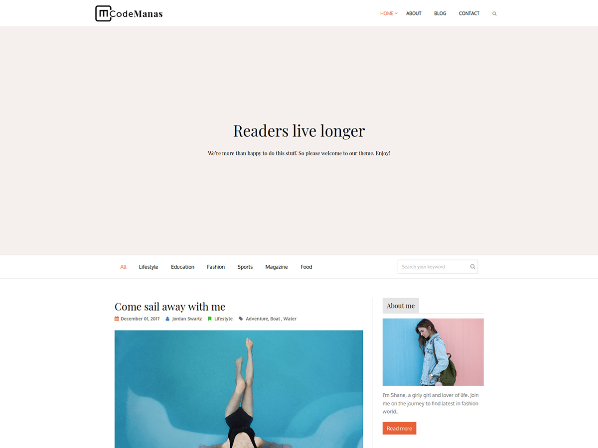 Code Manas Preview Wordpress Theme - Rating, Reviews, Preview, Demo & Download