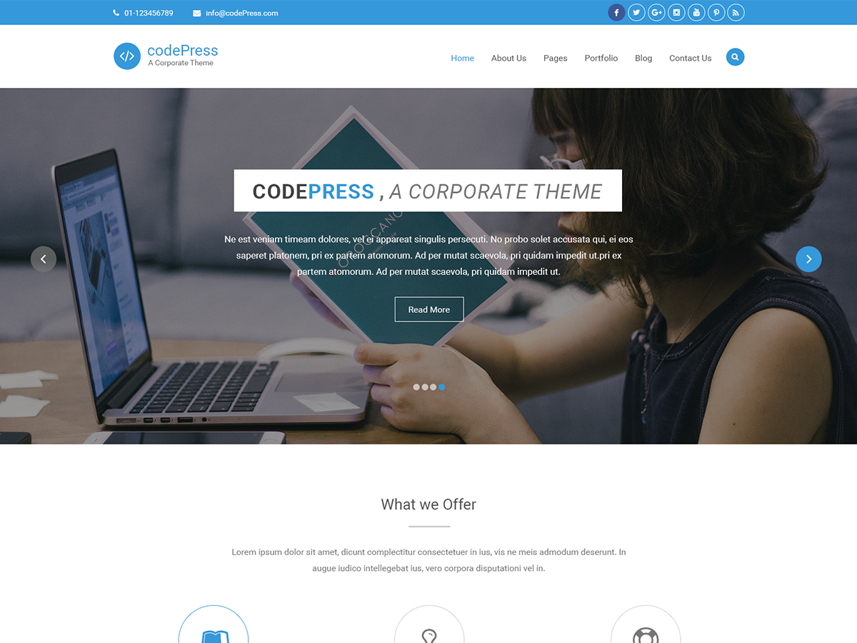 Codepress Corporate Preview Wordpress Theme - Rating, Reviews, Preview, Demo & Download