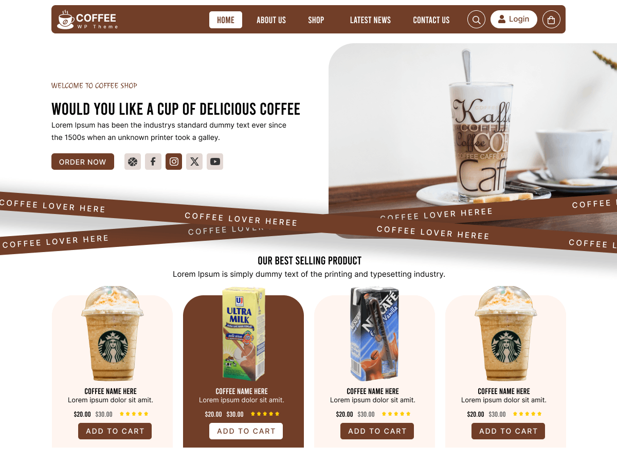 Coffee Brewery Preview Wordpress Theme - Rating, Reviews, Preview, Demo & Download