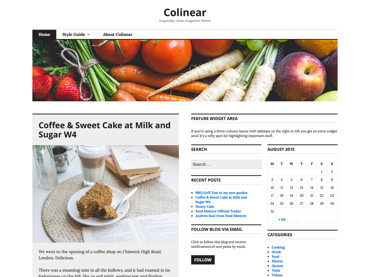 Colinear Preview Wordpress Theme - Rating, Reviews, Preview, Demo & Download