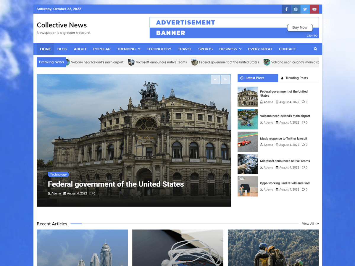Collective News Preview Wordpress Theme - Rating, Reviews, Preview, Demo & Download