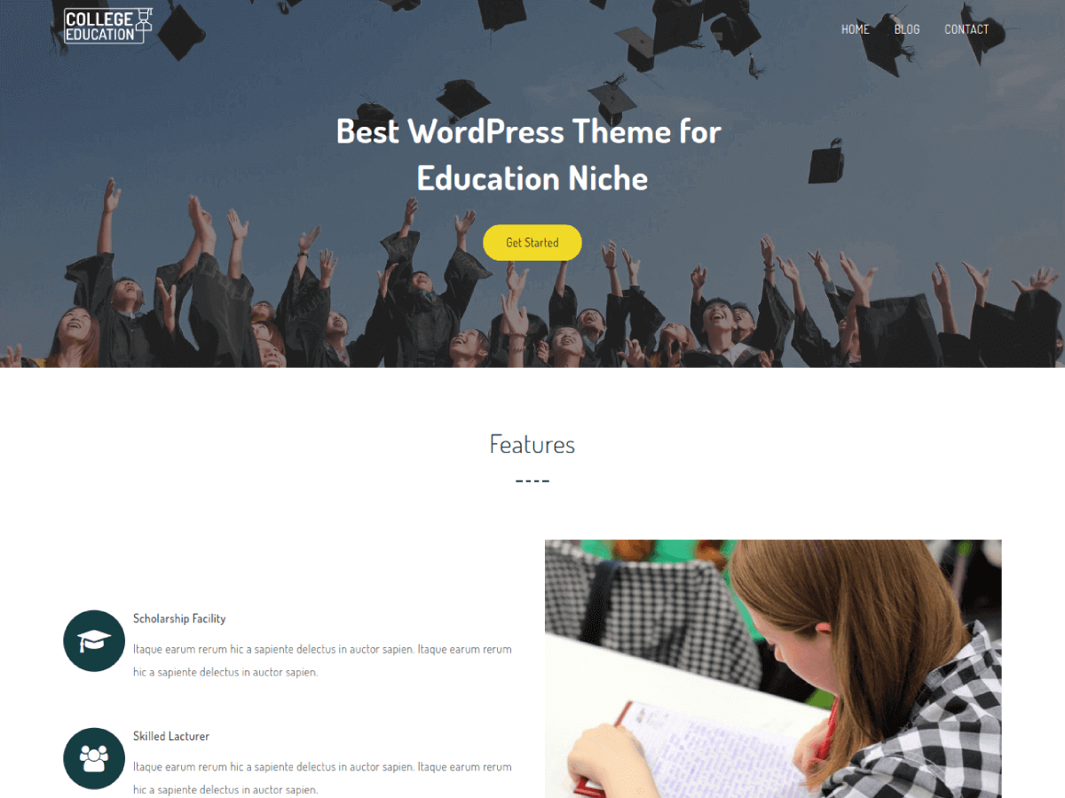College Education Preview Wordpress Theme - Rating, Reviews, Preview, Demo & Download