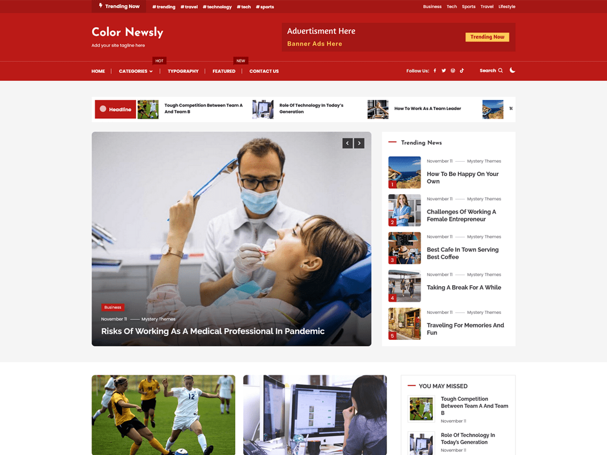 Color Newsly Preview Wordpress Theme - Rating, Reviews, Preview, Demo & Download
