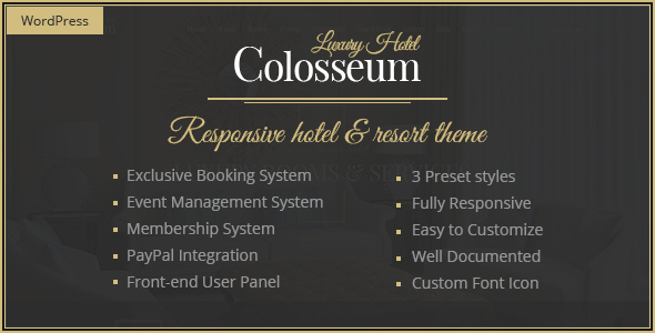 Colosseum Hotel Preview Wordpress Theme - Rating, Reviews, Preview, Demo & Download