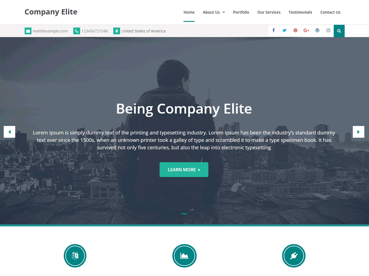 Company Elite Preview Wordpress Theme - Rating, Reviews, Preview, Demo & Download